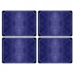 Pimpernel Placemats Blue Croc Stylish Modern Mats