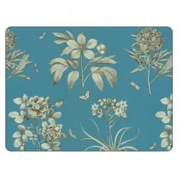 Etchings and Roses Blue Pimpernel Placemats