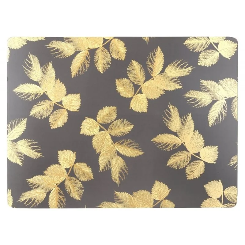 Etched Leaves Dark Grey