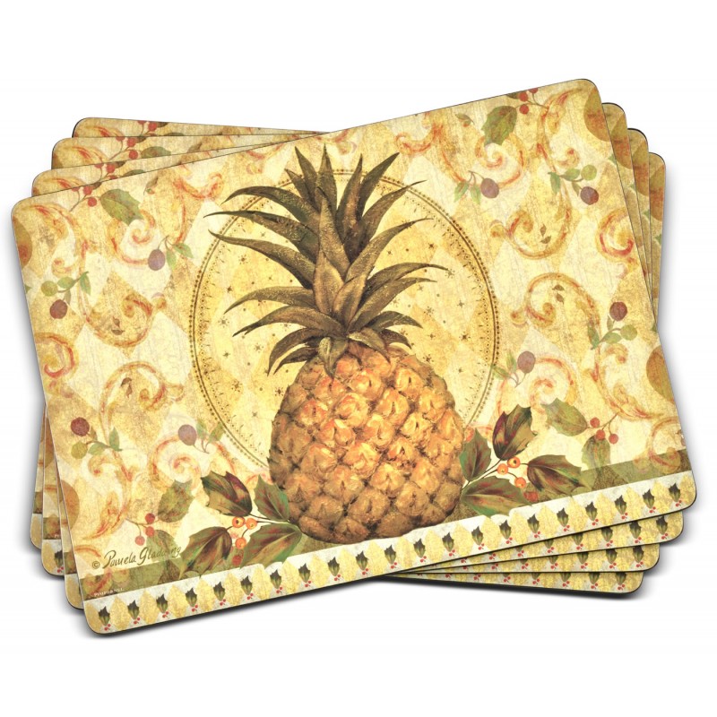 Golden Pineapple, Corkbacked Pimpernel Placemats