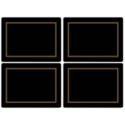 Set of 4 Pimpernel Classic Black Placemats