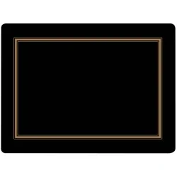 Elegant Pimpernel Classic Black Placemats