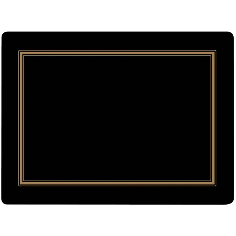 Elegant Pimpernel Classic Black Placemats Elegant Pimpernel Classic Black Placemats