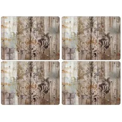 Pimpernel Frozen in Time placemats, wood effect design