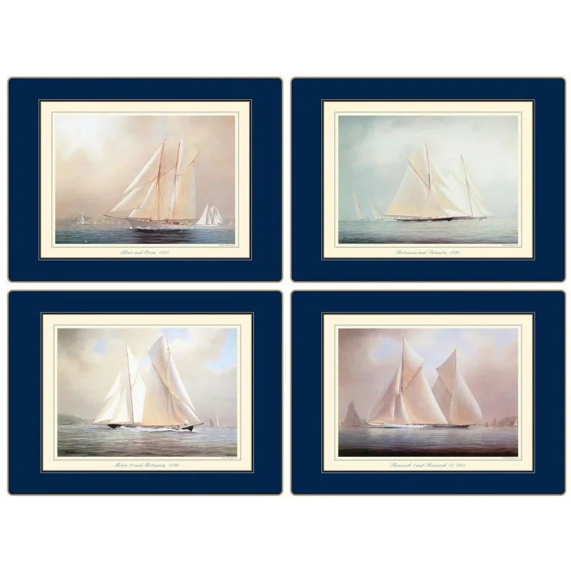Racing Yachts Lady Clare placemats, set of 4, assorted designs Racing Yachts Lady Clare placemats, set of 4, assorted designs
