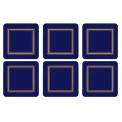 Classic Pimpernel Midnight Blue drinks coaster set all 6 Classic Pimpernel Midnight Blue drinks coaster set all 6
