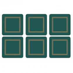 All 6 Classic Emerald Pimpernel drinks coasters