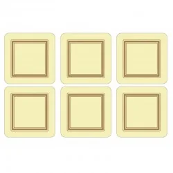 All 6 Classic Cream drinks coasters by Pimpernel