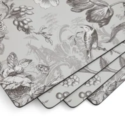 Pimpernel Vintage Garden placemats all 4 angled view