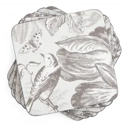 Fanned out view of Pimpernel Vintage Garden coasters
