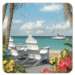 Pimpernel In the Sunshine coasters yacht at sea and deckchairs scene