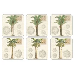 Pimpernel Vintage Palm Study coasters all 6