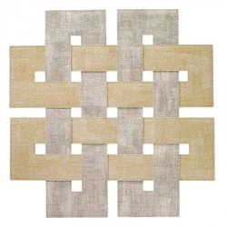 Bodrum placemats, square Celtic range in the Gold-Birch color design made from vinyl.