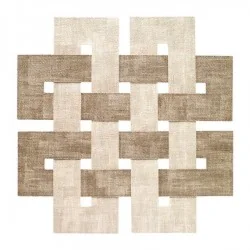 Bodrum placemats, square Celtic range in the Sand-Birch color design made from vinyl.