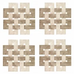 Bodrum placemats, square Celtic range in the Sand-Birch color design made from vinyl. All 4 tablemats Bodrum placemats, square Celtic range in the Sand-Birch color design made from vinyl. All 4 tablemats