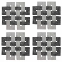 Bodrum placemats, square Celtic range in the Smoke-Gray black color made from vinyl. All 4 tablemats Bodrum placemats, square Celtic range in the Smoke-Gray black color made from vinyl. All 4 tablemats