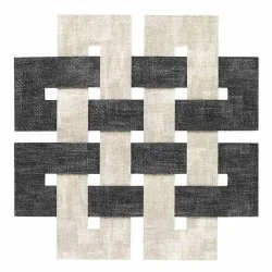 Bodrum placemats, square Celtic range in the Smoke-Granite color design made from vinyl.