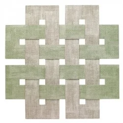 Bodrum placemats, square Celtic range in the Sage-Granite green and gray color, made from vinyl.