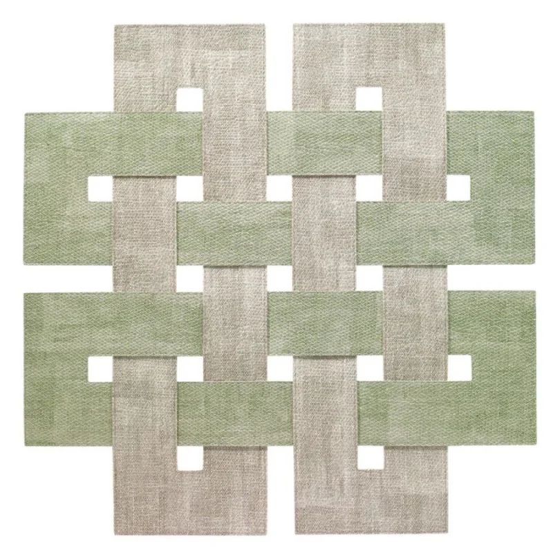 Bodrum placemats, square Celtic range in the Sage-Granite green and gray color, made from vinyl. Bodrum placemats, square Celtic range in the Sage-Granite green and gray color, made from vinyl.