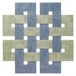 Bodrum vinyl placemats, square Celtic range in the Ice Blue - Sage color design.