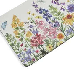 Corner view Colorful Wildflowers floral place mats by Pimpernel