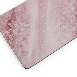 Corner shot of Pink color Pimpernel place mats Minerals Rose Quartz design