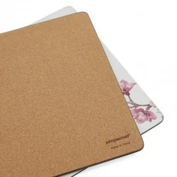 cork backed view of Pink Blossom floral place mats by Pimpernel