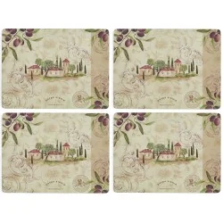 All 4 Italian scene Olive Orchard place mats by Pimpernel