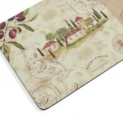 Corner view of Olive Orchard place mats by Pimpernel