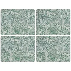 Tapestry Sage place mats by Pimpernel, blue-green pattern all 4