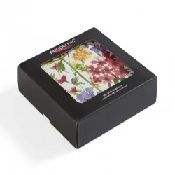 Gift boxed view of Wildflowers drinks coaster set by Pimpernel