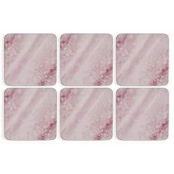 Pimpernel Minerals Rose Quartz drinks coaster set of 6