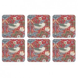 Strawberry Thief Red coasters from Pimpernel