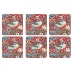 Strawberry Thief Red coasters from Pimpernel
