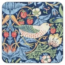 Pimpernel Strawberry Thief Blue Morris Coasters