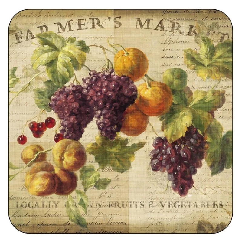 Pimpernel Abundant Fall Fruit Coaster Set