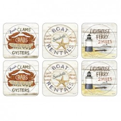 Coastal Signs coasters from Pimpernel